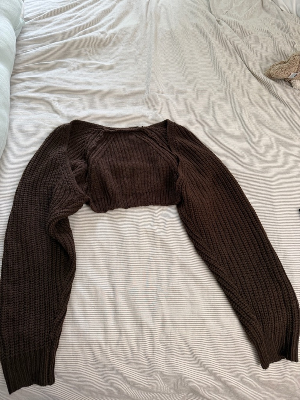 Espresso knitted shrug